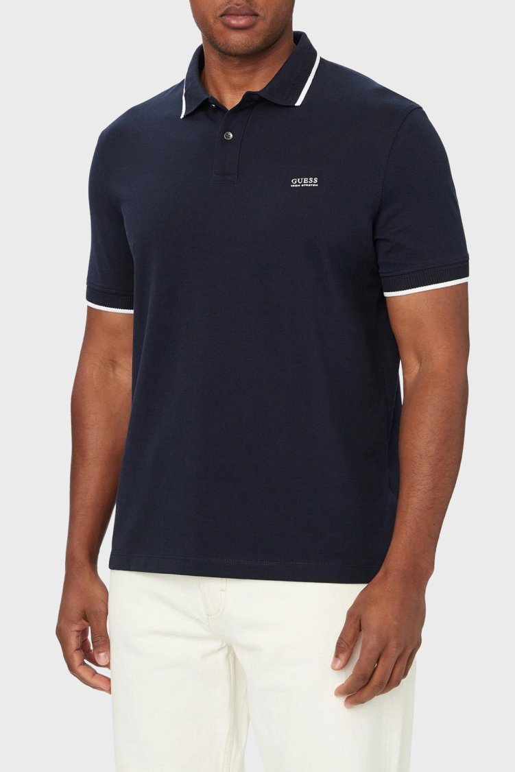 Guess Ss Premium Regular Fit Düğmeli Erkek M6YP47K4898 Polo M6YP47 K4898 G7V2 Lacivert - Guess