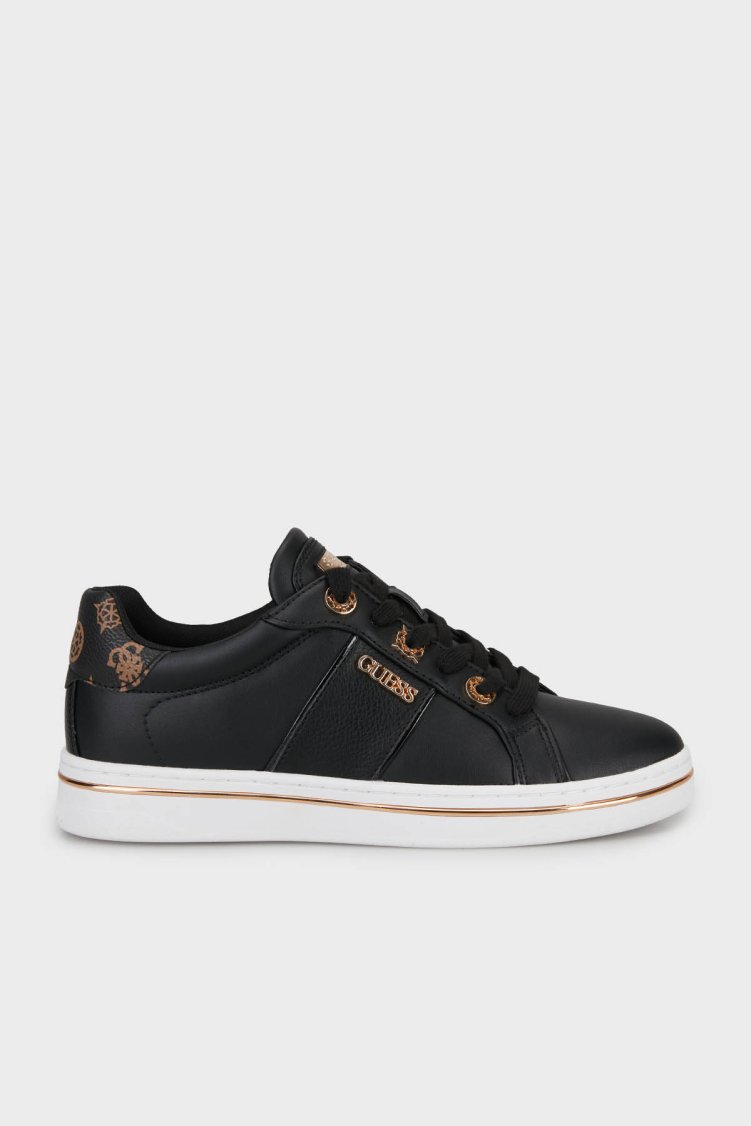Guess Stew 4G Logo Detaylı Sneaker FLPSTWELE12 Kadın Ayakkabı FLPSTW ELE12 BLACK SİYAH - Guess