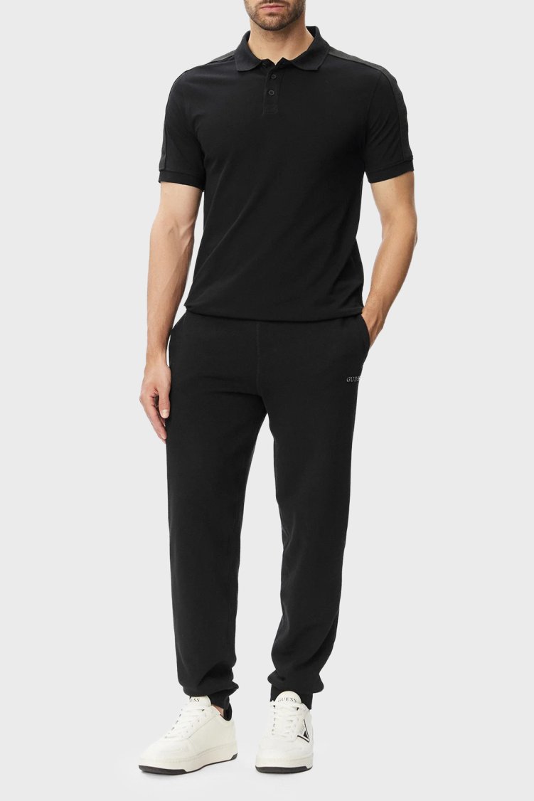 Guess Thor Regular Fit Düğmeli Erkek Z6YP03K4967 Polo Z6YP03 K4967 JBLK Siyah - Guess (1)