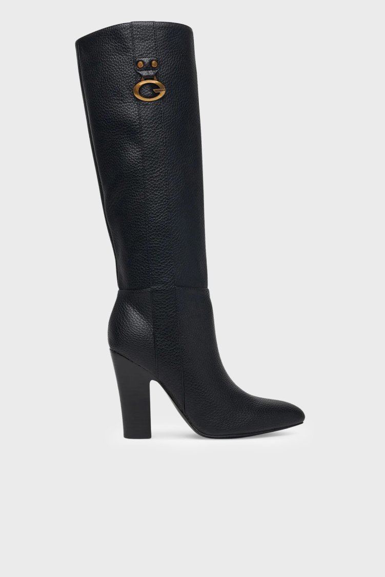 Guess Tyne Logolu Fermuarlı FLFTYNELE11 Kadın Çizme FLFTYN ELE11 BLACK Siyah - Guess
