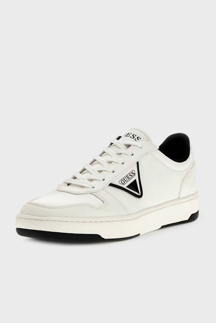 Guess Vincent Logolu Bağcıklı Sneaker FMPVINELE12 Erkek Ayakkabı FMPVIN ELE12 WHBLK SİYAH - Guess
