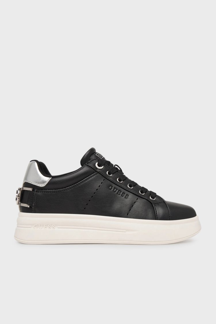 Guess Wesli Logolu Sneaker FLPWESELE12 Kadın Ayakkabı FLPWES ELE12 BLACK SİYAH - Guess