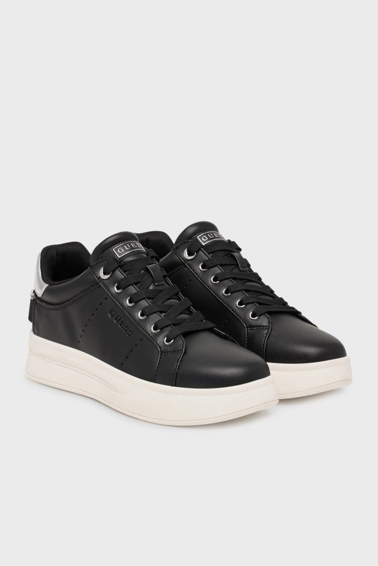 Guess Wesli Logolu Sneaker FLPWESELE12 Kadın Ayakkabı FLPWES ELE12 BLACK SİYAH - Guess (1)