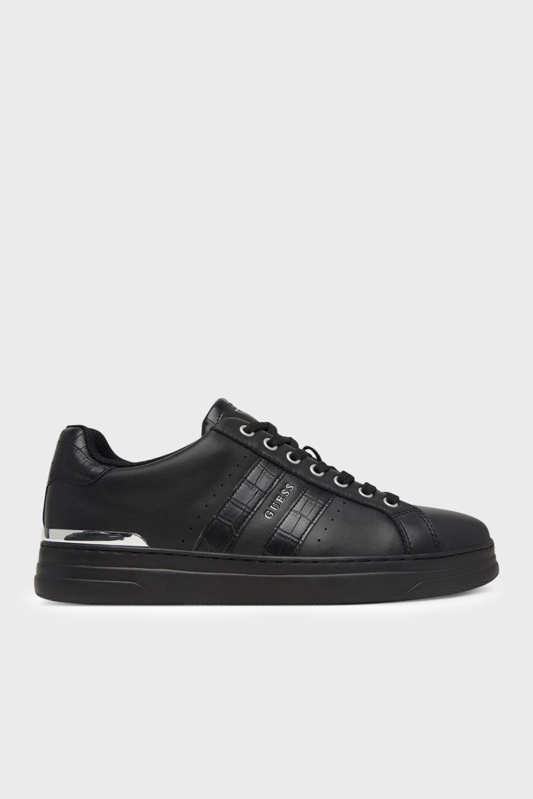 Guess Wycron Erkek Ayakkabı FMFWYC LEA12 BLACK Siyah - Guess