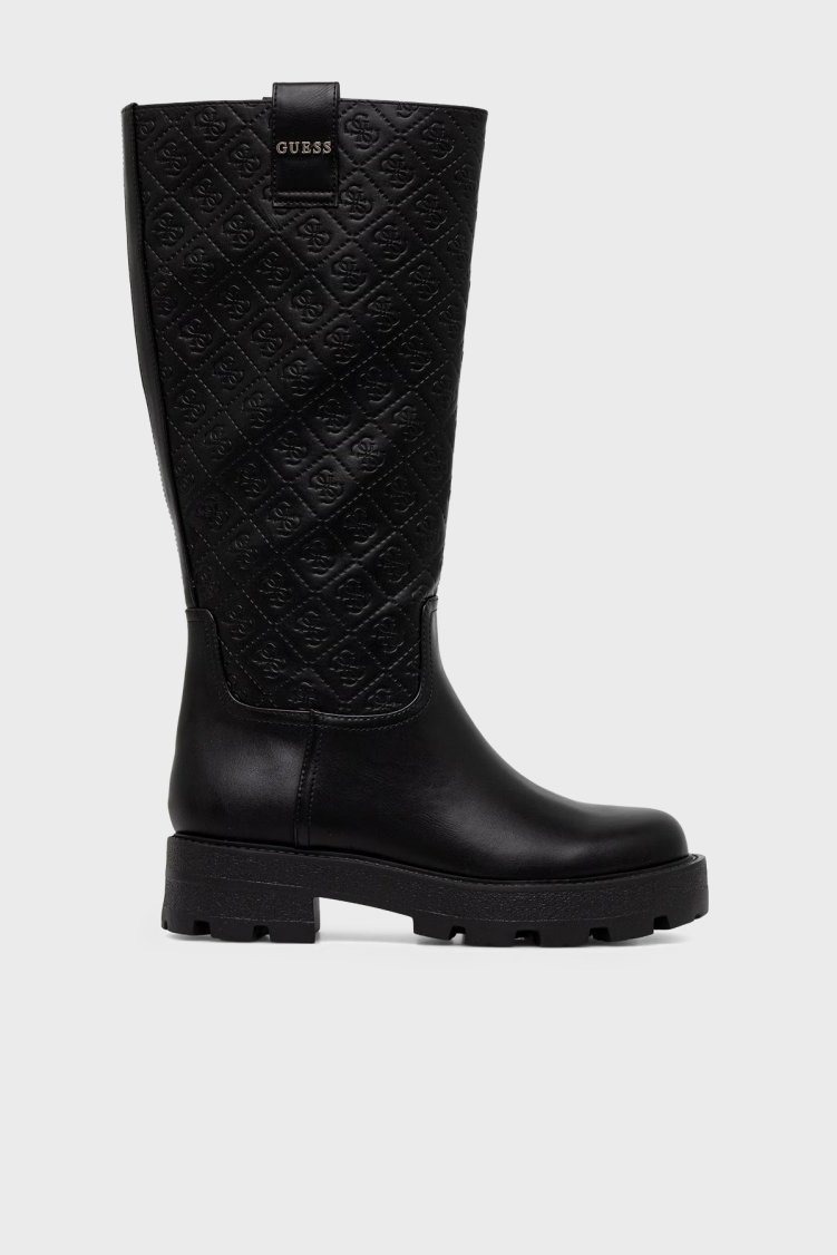 Guess Yailyn 4G Logolu Hakiki Deri FLFLYIELE11 Kadın Çizme FLFLYI ELE11 BLACK Siyah - Guess (1)