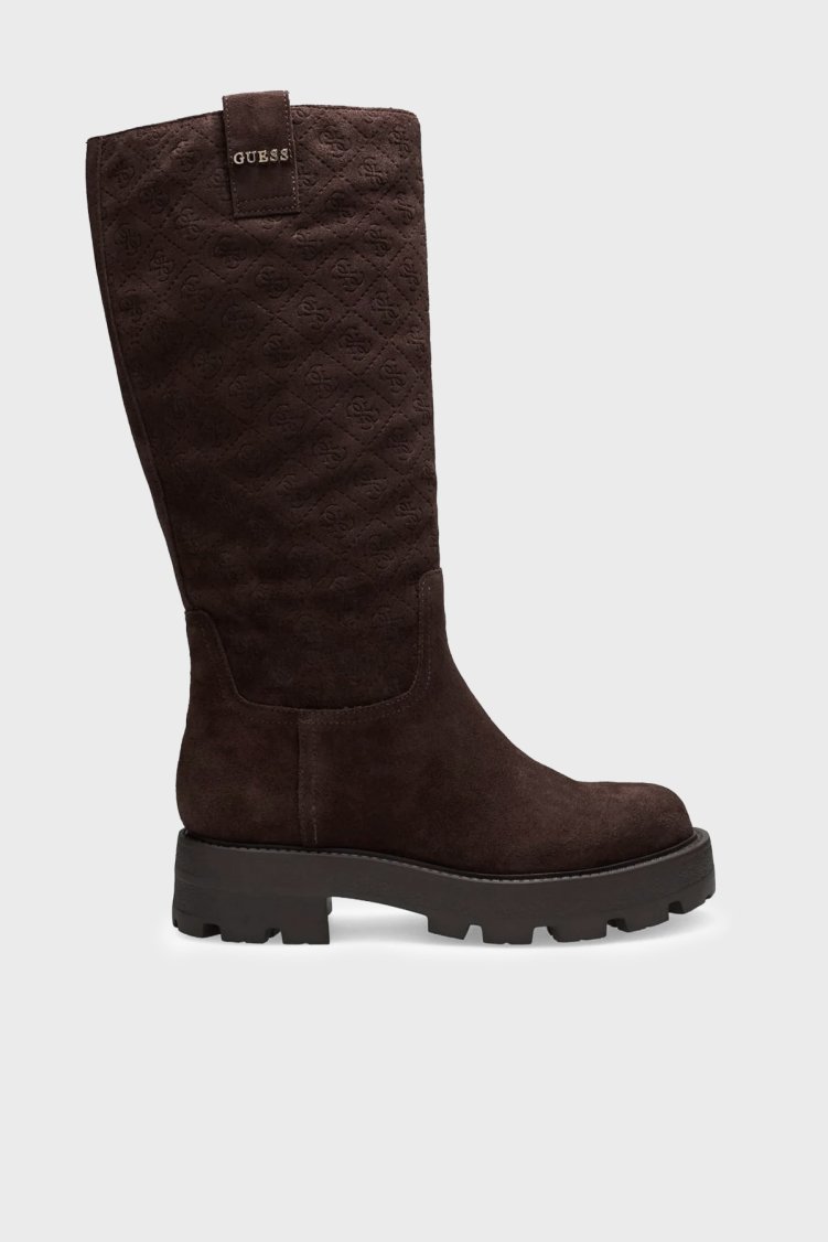 Guess Yailyn Hakiki Deri Logolu FLFL2YSUE11 Kadın Çizme FLFL2Y SUE11 BROWN Kahve-krem - Guess
