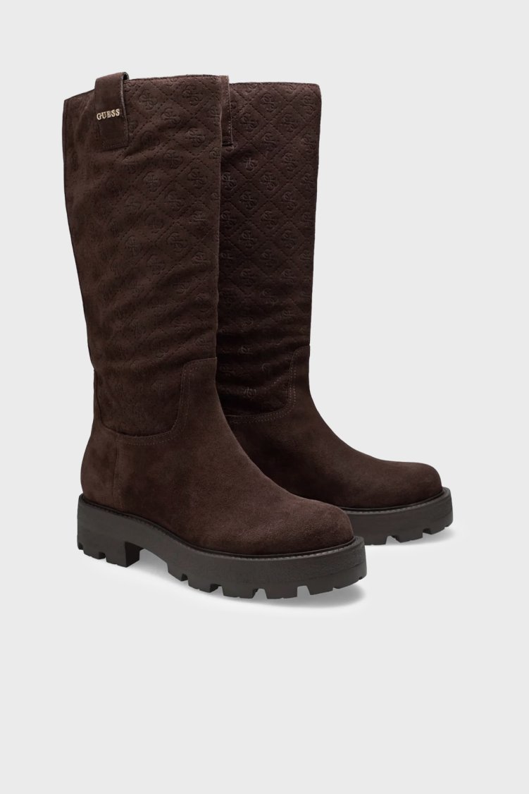 Guess Yailyn Hakiki Deri Logolu FLFL2YSUE11 Kadın Çizme FLFL2Y SUE11 BROWN Kahve-krem - Guess (1)