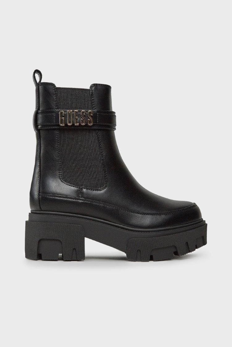 Guess Yelma Fermuarlı FL8YEAELE10 Kadın Bot FL8YEA ELE10 BLACK SİYAH - Guess