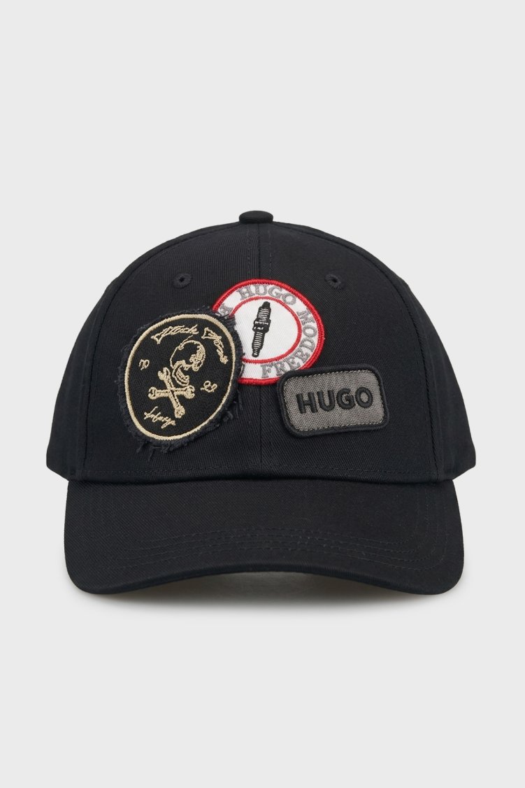 Hugo % 100 Pamuk Logolu Erkek Şapka 50560453 001 SİYAH - Hugo