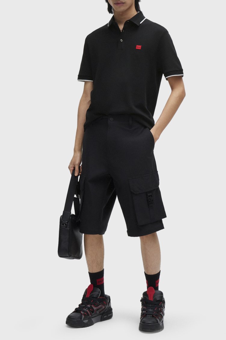 Hugo % 100 Pamuk Slim Fit Erkek Polo Yaka T Shirt 50490775 002 SİYAH - Hugo (1)