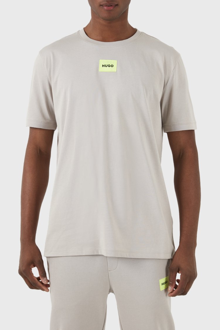 Hugo Baskılı Regular Fit Bisiklet Yaka % 100 Pamuk Erkek T Shirt 50447978 055 GRİ - Hugo