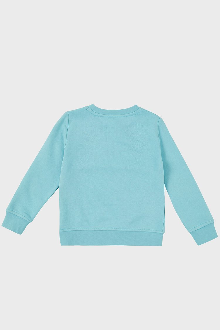 Hugo Boss Pamuklu Bisiklet Yaka Çocuk 25L34 748 Sweat 25L34/748 WATER GREEN Turkuaz - Hugo Boss (1)
