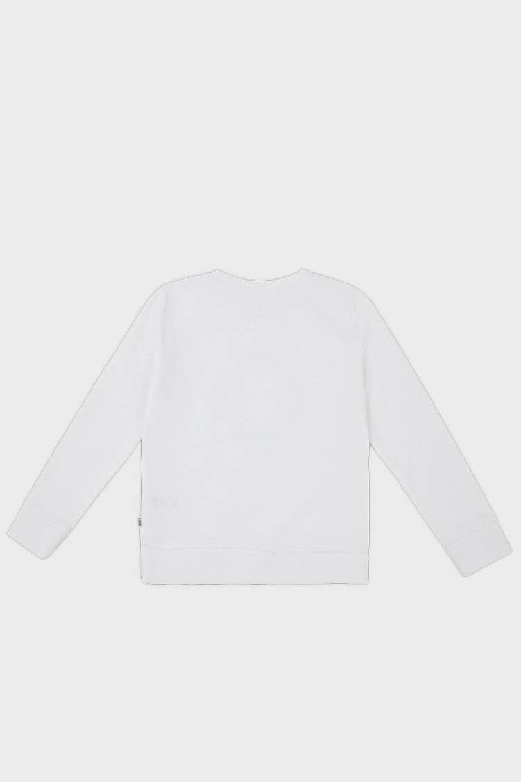 Hugo Boss Pamuklu Bisiklet Yaka Çocuk 25L39 10B Sweat 25L39/10B WHITE Beyaz - Hugo Boss (1)
