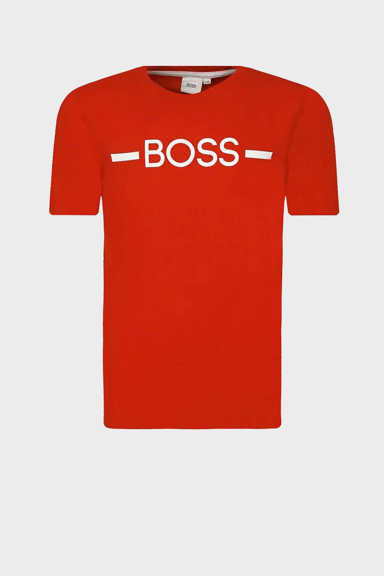 Hugo Boss Pamuklu Bisiklet Yaka Çocuk T Shirt 25G97/997 RED Kırmızı - Hugo Boss