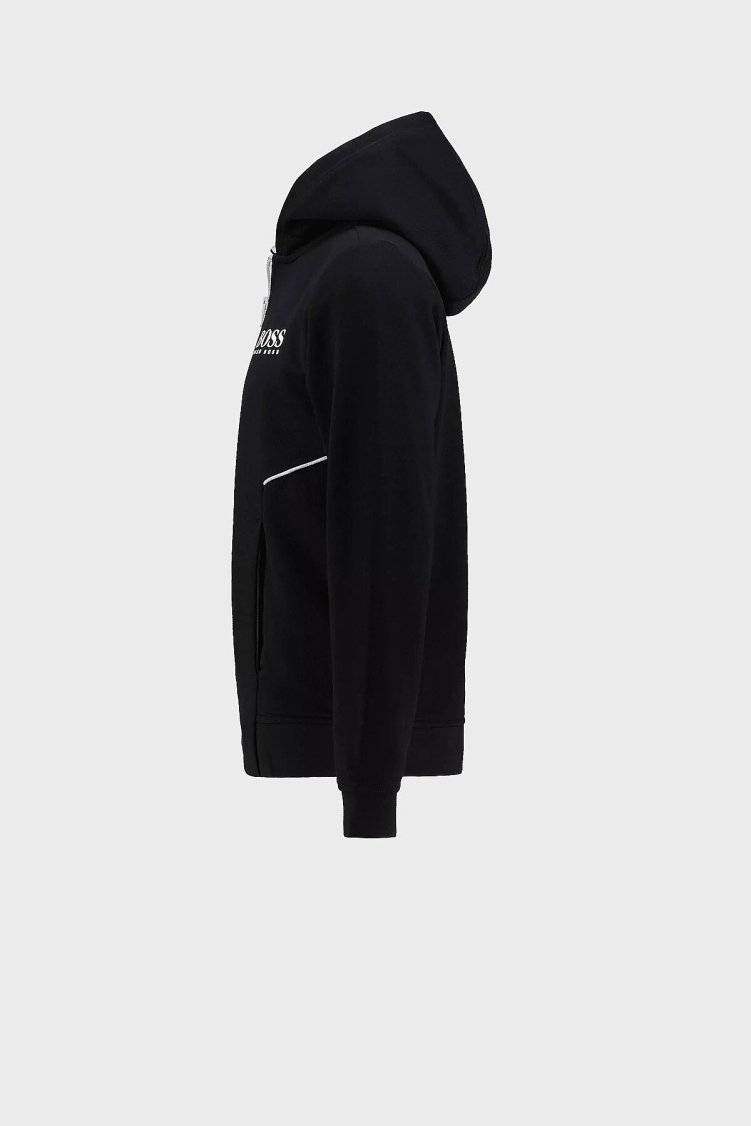 Hugo Boss Pamuklu Fermuarlı Kapüşonlu Çocuk Sweat 25M09/09B BLACK Siyah - Hugo Boss (1)