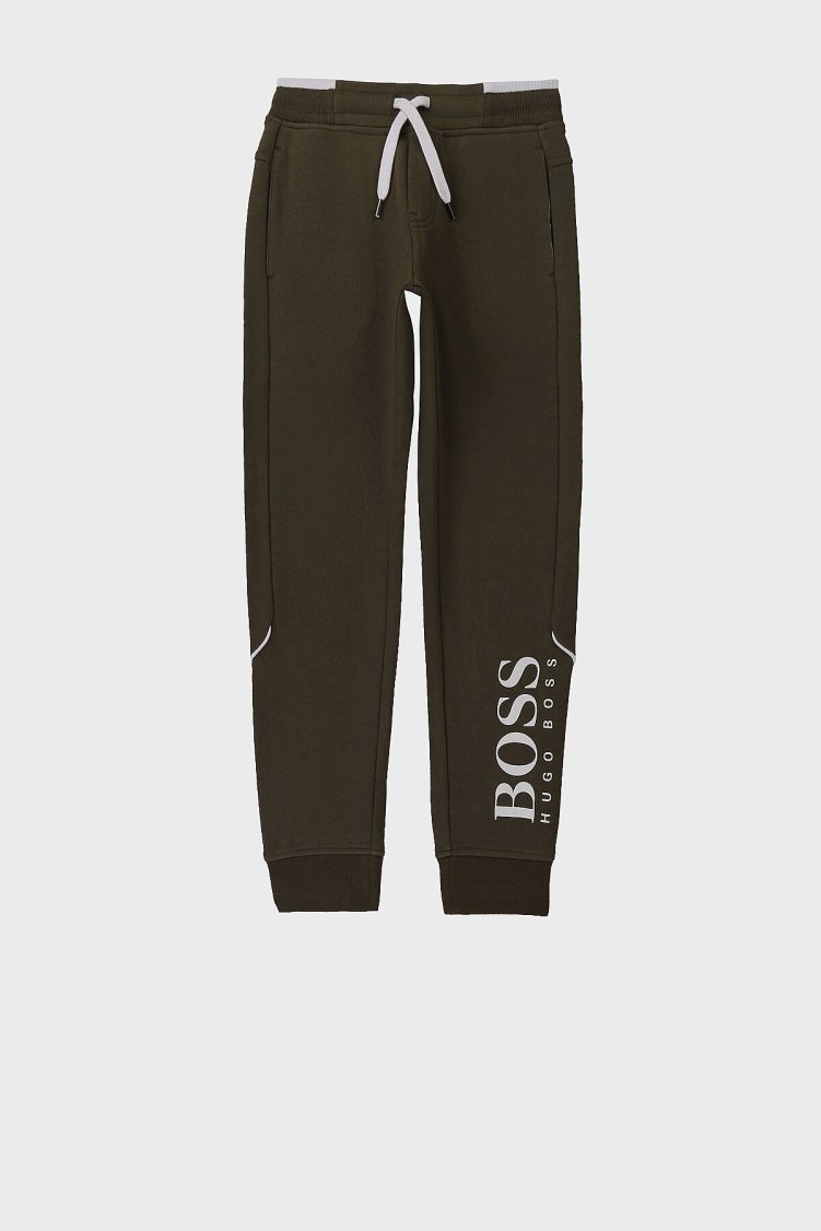 Hugo Boss Pamuklu Jogger Çocuk Pantolon 24M35/64C KAKI Haki - Hugo Boss
