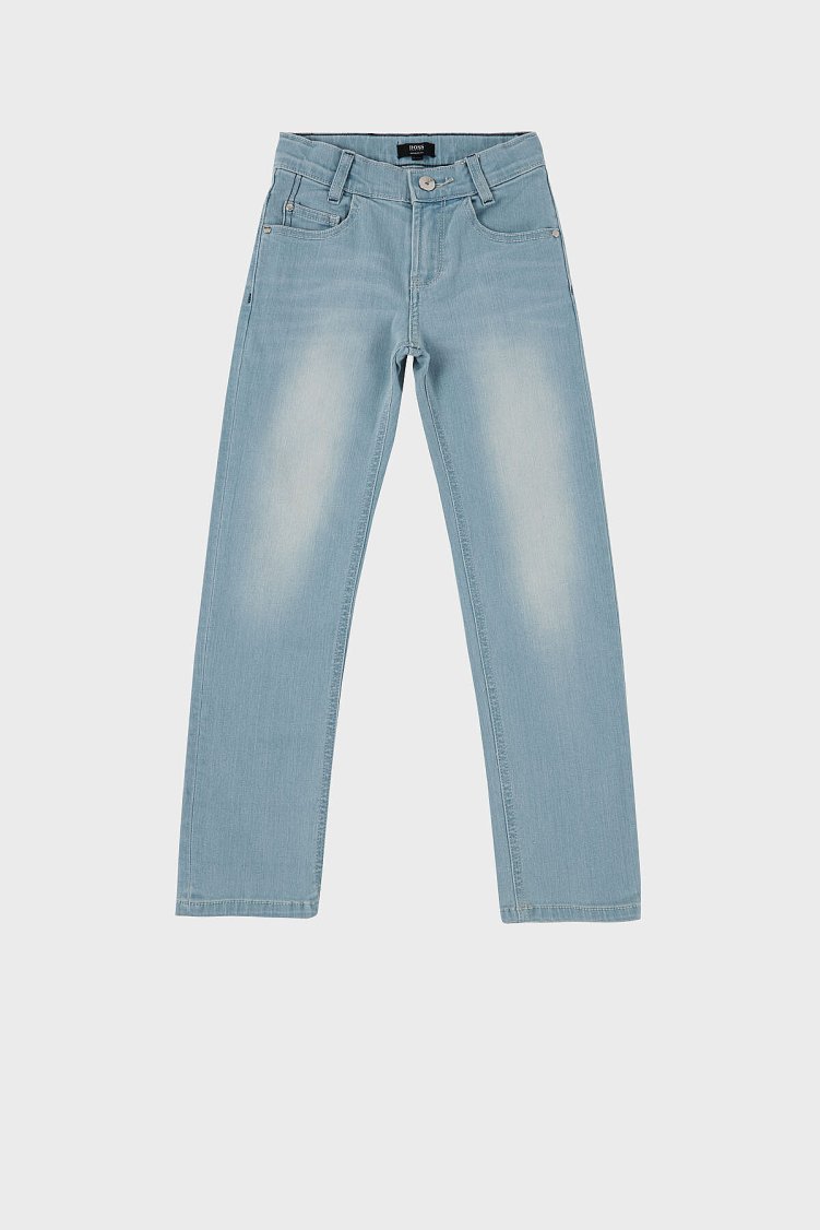 Hugo Boss Streç Pamuklu Regular Fit Çocuk Jeans 24713 Z25 Kot Pantolon 24713/Z25 STONE Buz mavisi - Hugo Boss