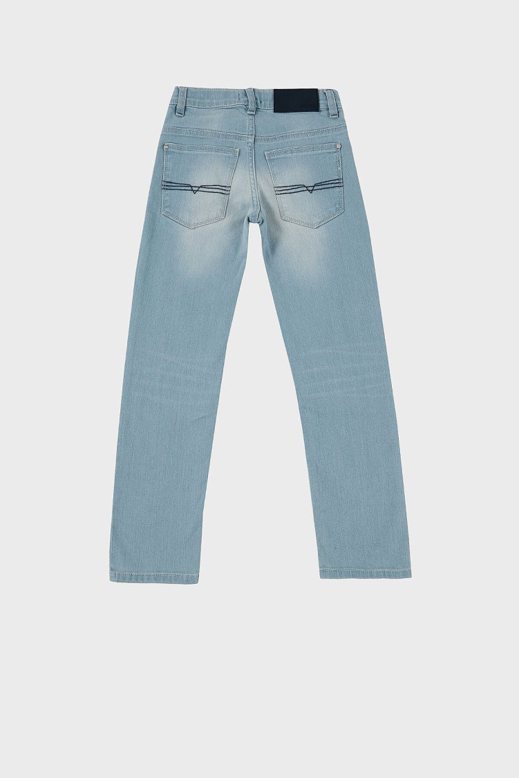 Hugo Boss Streç Pamuklu Regular Fit Çocuk Jeans 24713 Z25 Kot Pantolon 24713/Z25 STONE Buz mavisi - Hugo Boss (1)