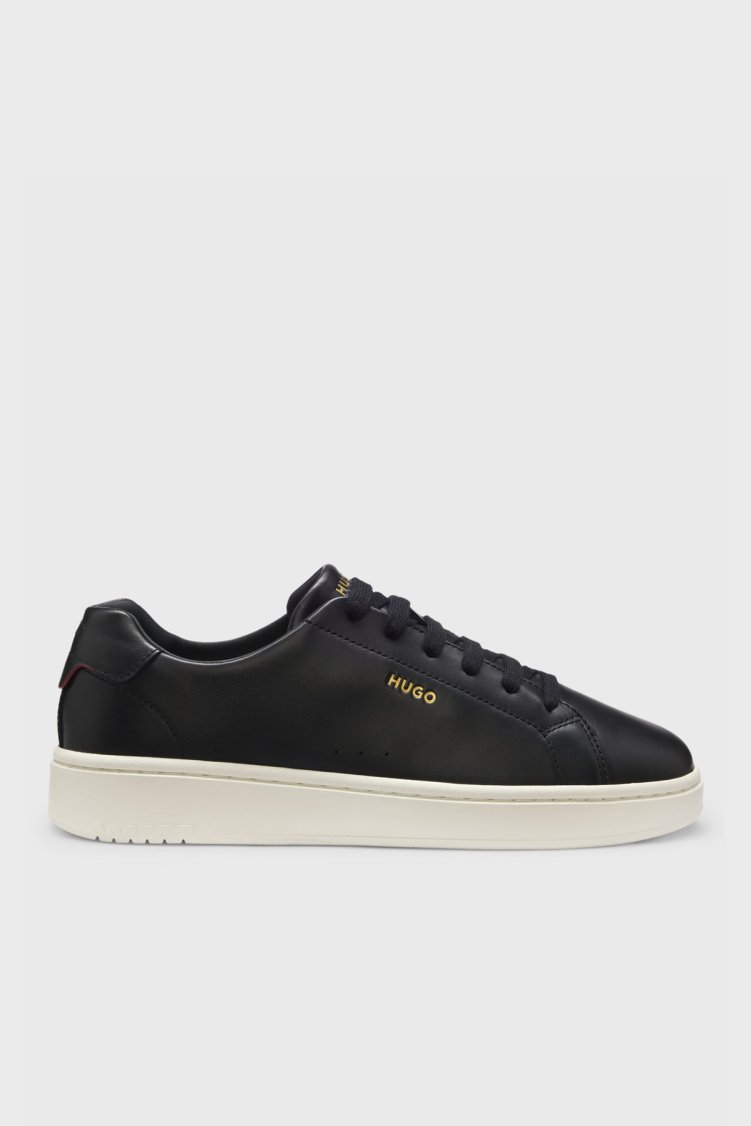 Hugo Deri Logolu Sneaker Erkek Ayakkabı 50569002 007 Siyah - Hugo
