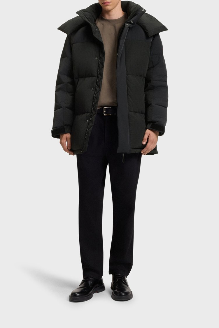 Hugo Kapitoneli Regular Fit Kapüşonlu Su İtici Erkek Mont 50547890 001 SİYAH - Hugo (1)