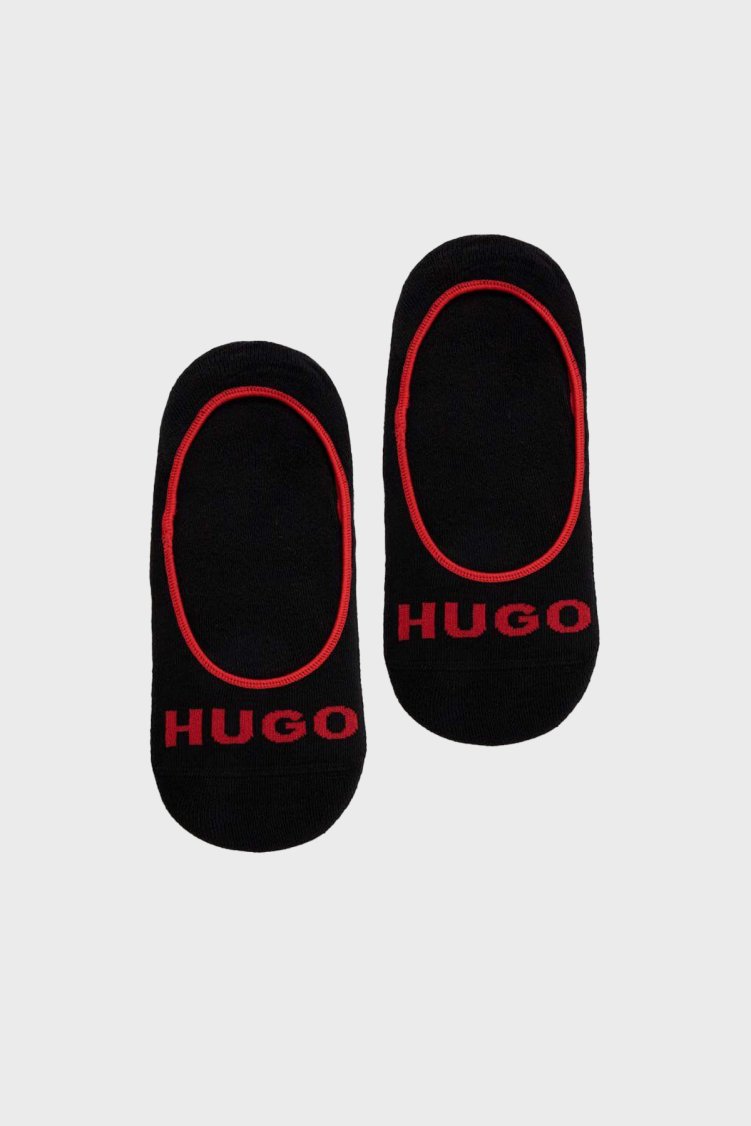 Hugo Logolu % 100 Pamuk Babet 3 Pack Erkek Çorap 50514921 001 SİYAH - Hugo