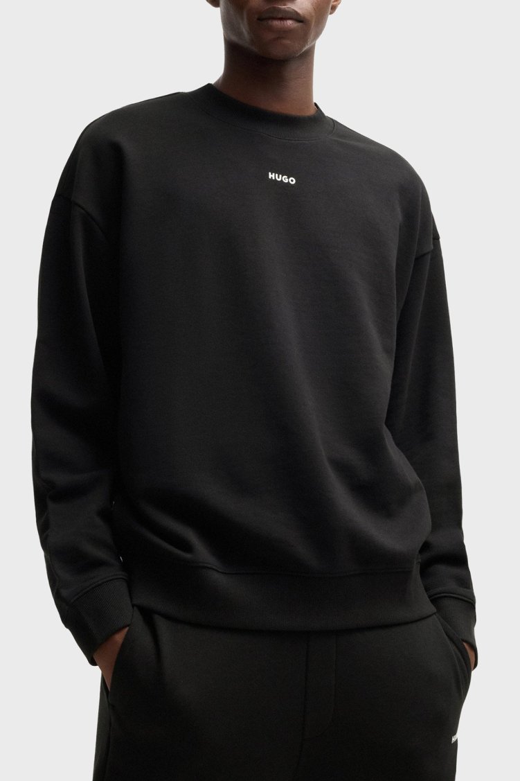 Hugo Logolu % 100 Pamuk Relaxed Fit Bisiklet Yaka Erkek Sweat 50525892 001 Siyah - Hugo