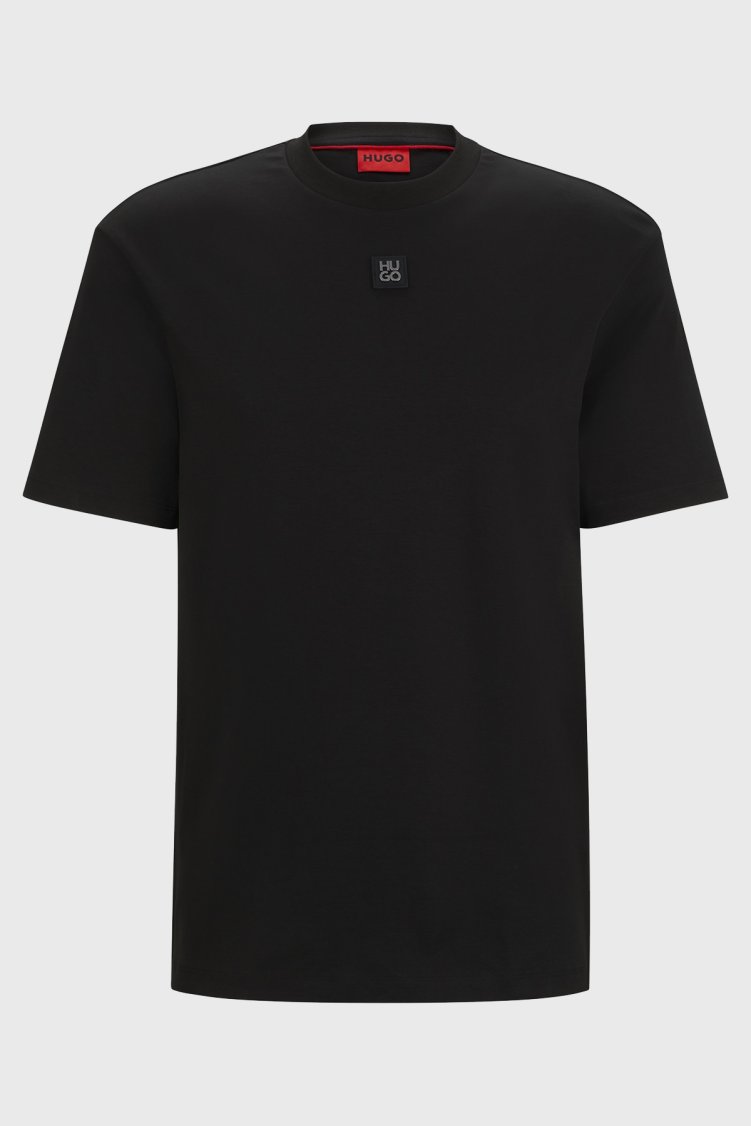 Hugo Logolu Bisiklet Yaka % 100 Pamuk Regular Fit Erkek T Shirt 50505201 001 SİYAH - Hugo (1)
