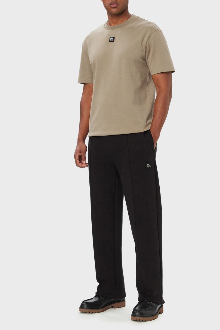 Hugo Logolu Bisiklet Yaka % 100 Pamuk Regular Fit Erkek T Shirt 50505201 928 Bej - Hugo (1)