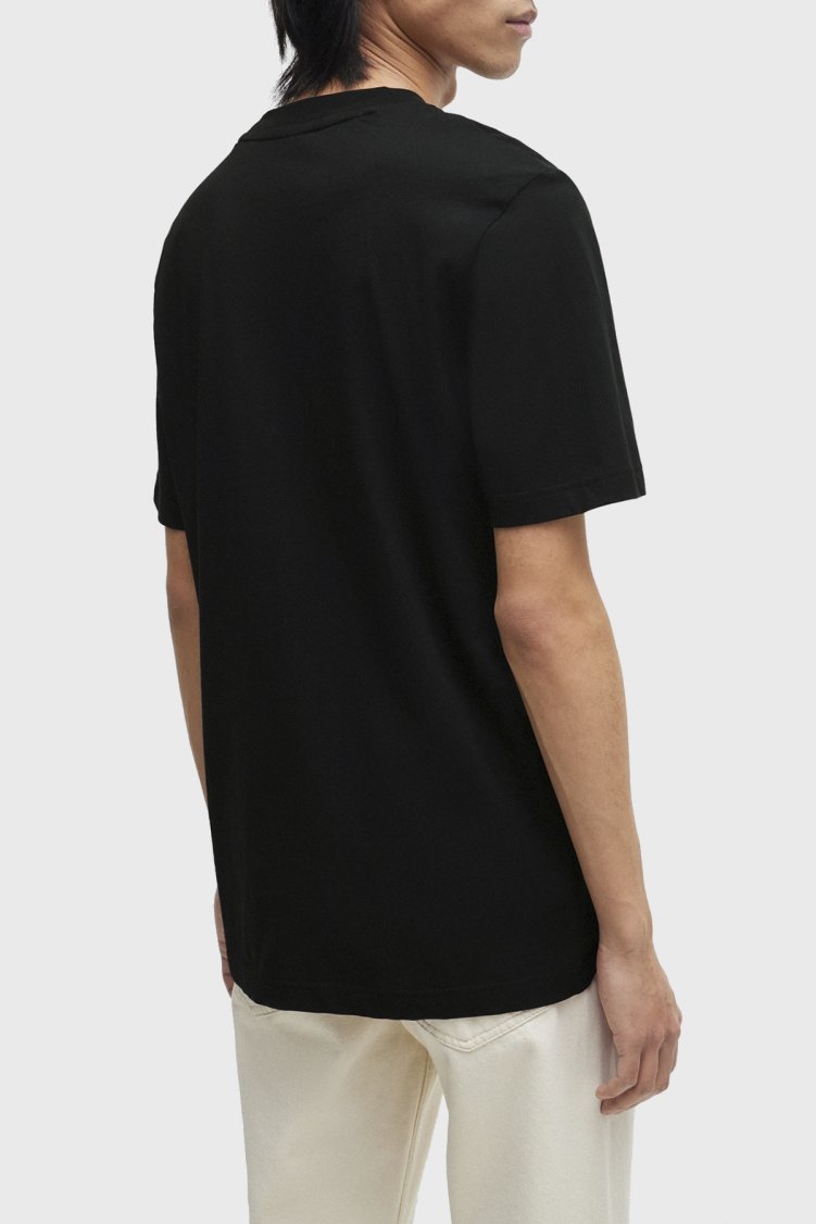 Hugo Logolu Bisiklet Yaka Regular Fit Pamuklu Erkek T Shirt 50515067 001 SİYAH - Hugo (1)