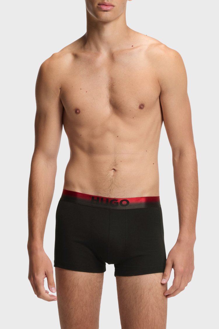 Hugo Logolu Pamuklu 3 Pack Erkek Boxer 50556563 963 SİYAH - Hugo (1)