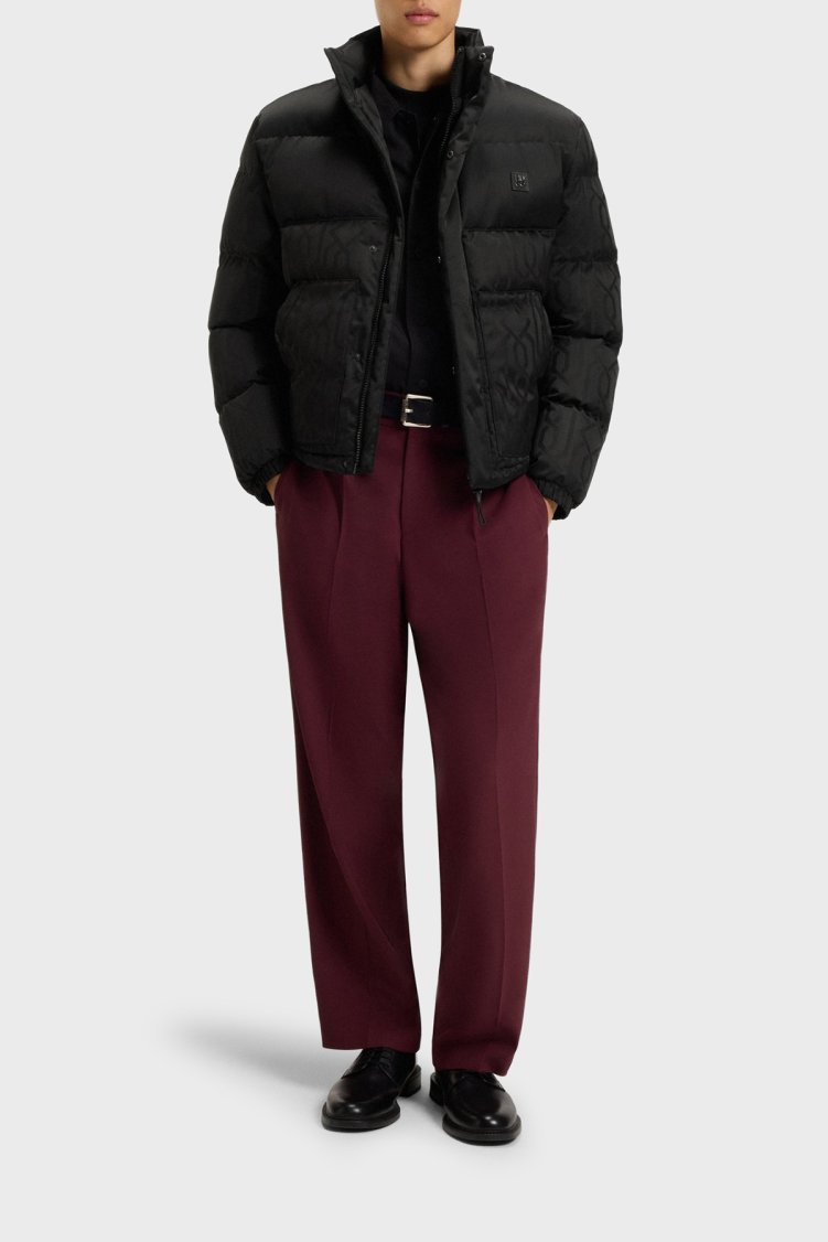 Hugo Logolu Regular Fit Dik Yaka Su İtici Şişme Erkek Mont 50549096 001 SİYAH - Hugo