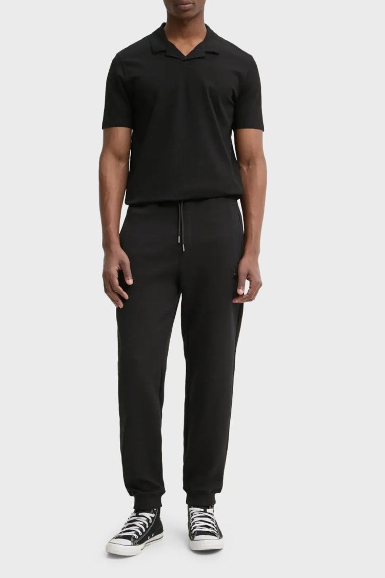 Hugo Logolu Streç Pamuklu Relaxed Fit Normal Bel Jogger Erkek Pantolon 50533695 001 SİYAH - Hugo (1)