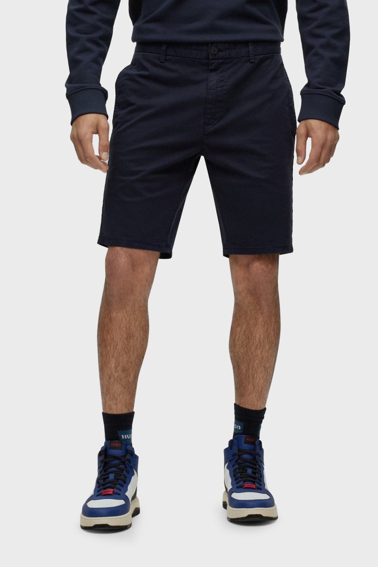 Hugo Pamuklu Normal Bel Slim Fit Chino Erkek Short 50471182 405 LACİVERT - Hugo (1)