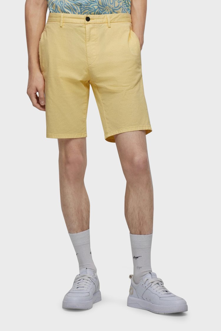 Hugo Pamuklu Normal Bel Slim Fit Chino Erkek Short 50471182 746 SARI - Hugo