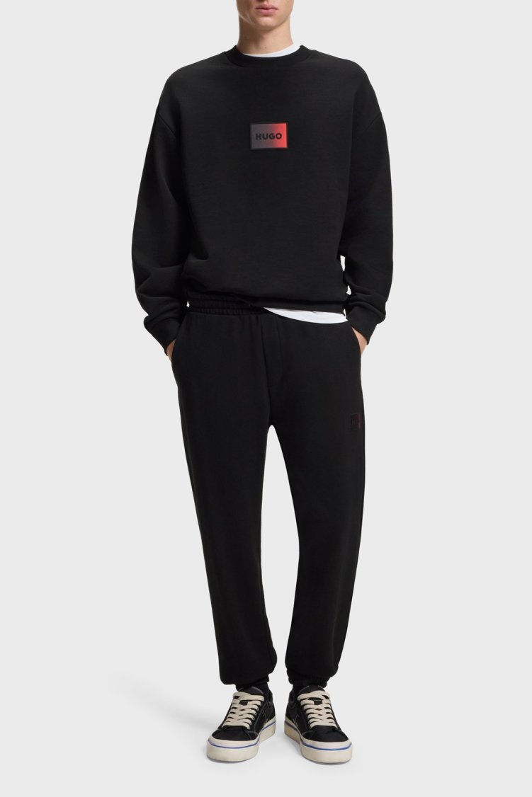 Hugo Pamuklu Relaxed Fit Lastikli Paça Erkek Pantolon 50553146 001 SİYAH - Hugo (1)