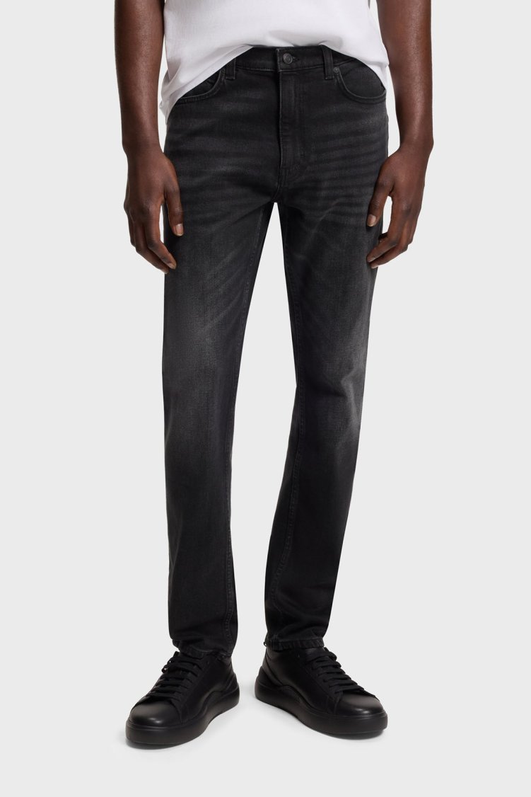 Hugo Pamuklu Slim Fit Dar Paça Jeans Erkek Kot Pantolon 50524229 005 Siyah - Hugo