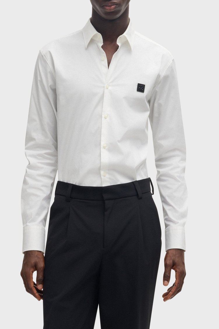Hugo Pamuklu Slim Fit Erkek Gömlek 50505315 199 BEYAZ - Hugo