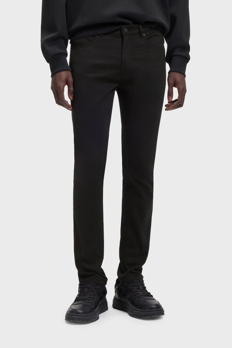 Hugo Pamuklu Slim Fit Normal Bel Dar Paça Jeans Erkek Kot Pantolon 50547253 001 SİYAH - Hugo