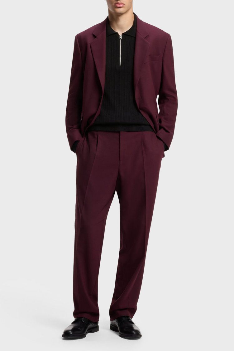 Hugo Slim Fit Fermuarlı Dik Yaka Yarım Fermuarlı Fitilli Triko Erkek Kazak 50570380 001 Siyah - Hugo (1)