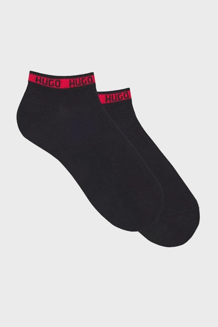 Hugo Streç Pamuklu Logolu 2 Pack Erkek Çorap 50516394 001 SİYAH - Hugo