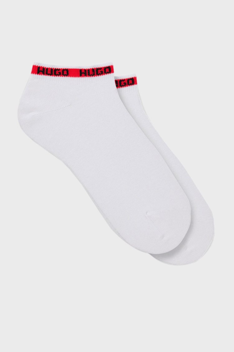 Hugo Streç Pamuklu Logolu 2 Pack Erkek Çorap 50516394 100 BEYAZ - Hugo