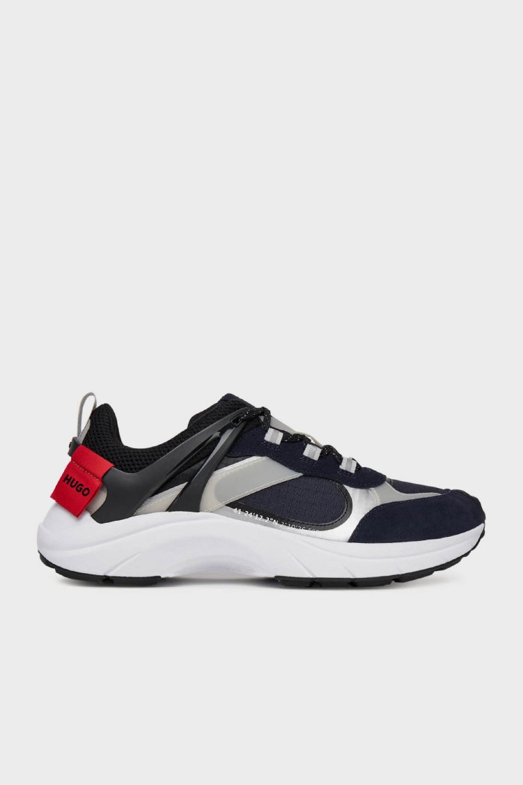 Hugo Süet ve Fileli Sneaker Erkek Ayakkabı 50541703 408 LACİVERT - Hugo