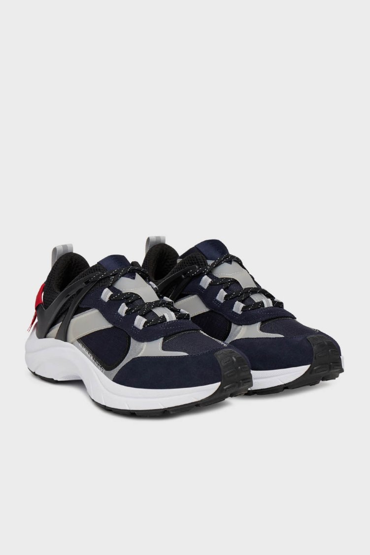 Hugo Süet ve Fileli Sneaker Erkek Ayakkabı 50541703 408 LACİVERT - Hugo (1)