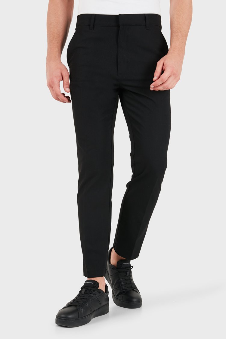 Hugo Yün Karışımlı Regular Fit Düz Paça Erkek Pantolon 50564009 001 Siyah - Hugo