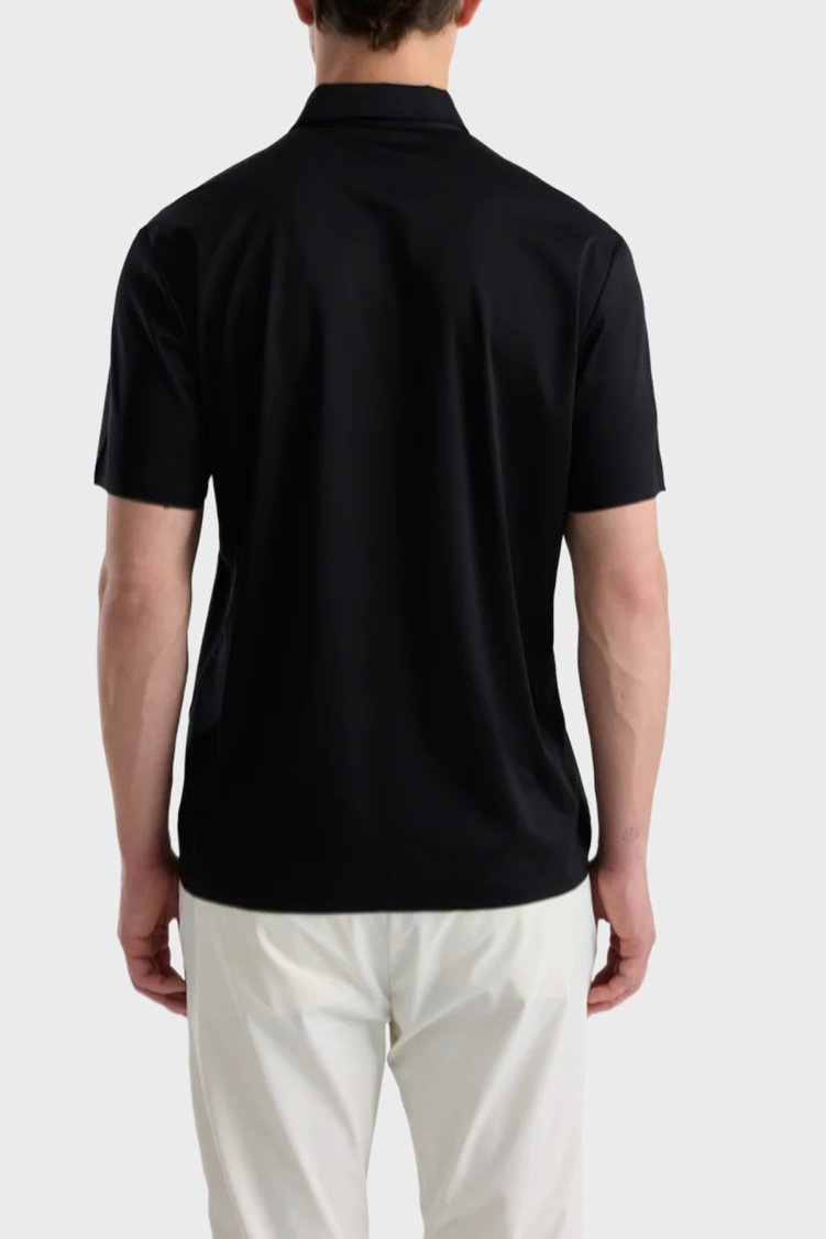 Isaora % 100 Pamuk Regular Fit Düğmeli Erkek Polo ISR33 030 Siyah - Isaora (1)