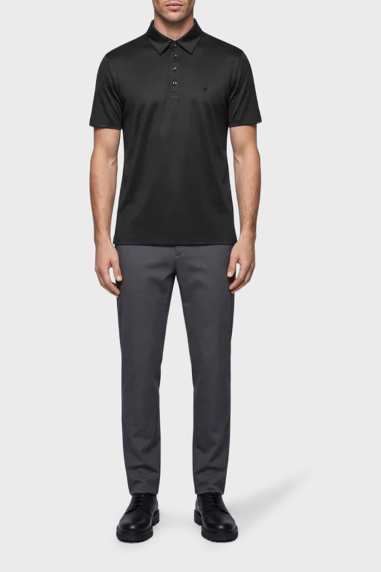 Isaora % 100 Pamuk Regular Fit Erkek Polo Yaka T Shirt ISR3303 BLCK SİYAH - Isaora (1)