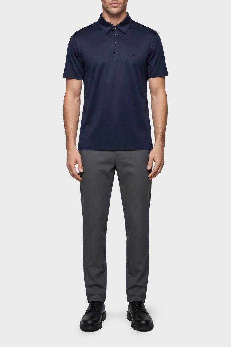 Isaora % 100 Pamuk Regular Fit Erkek Polo Yaka T Shirt ISR3303 NAVY LACİVERT - Isaora (1)