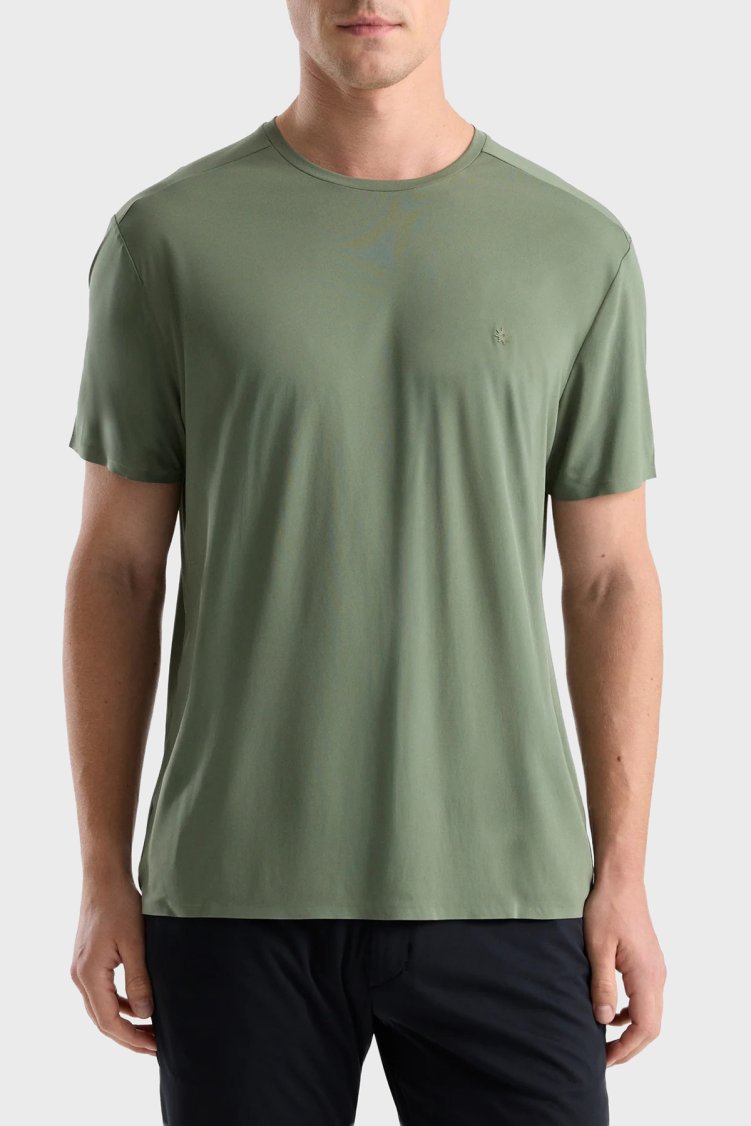 Isaora Logolu Regular Fit Bisiklet Yaka Erkek T Shirt ISR9021 HAK Haki - Isaora