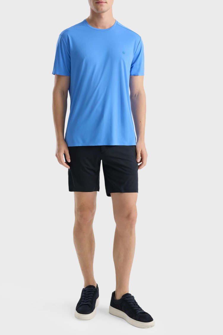 Isaora Logolu Regular Fit Bisiklet Yaka Erkek T Shirt ISR9021 LVND Mavi - Isaora (1)
