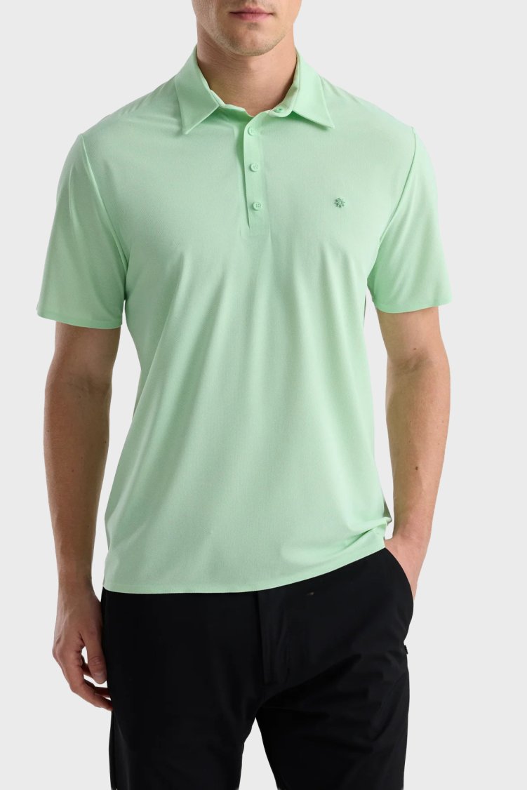 Isaora Logolu Regular Fit Düğmeli Erkek Polo ISR3117 MGRN Mint - Isaora